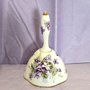 "Victorian Violets" Large Scalloped Bell by Hammersley England.